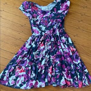 Dot Dot Smile Blue and Pink Ruffled Tiered Dress